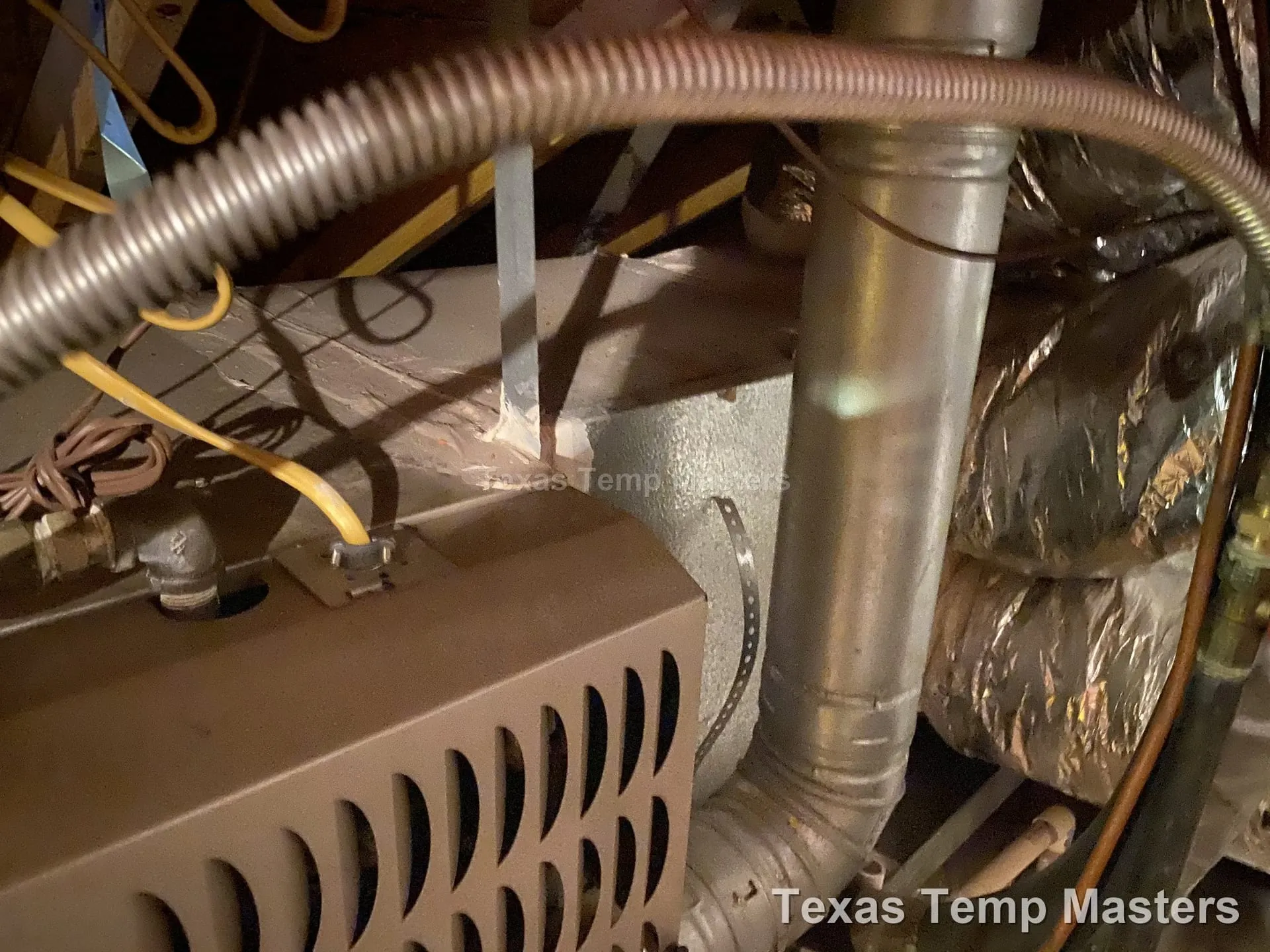 Attic Furnace Installation with Ductwork — Texas Temp Masters